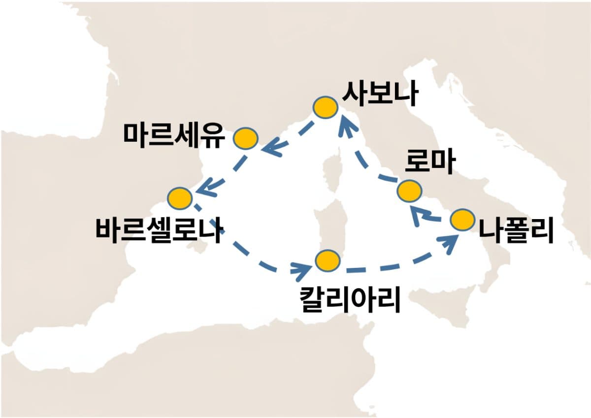 서부지중해 크루즈 11일(EK) - 코스타 토스카나