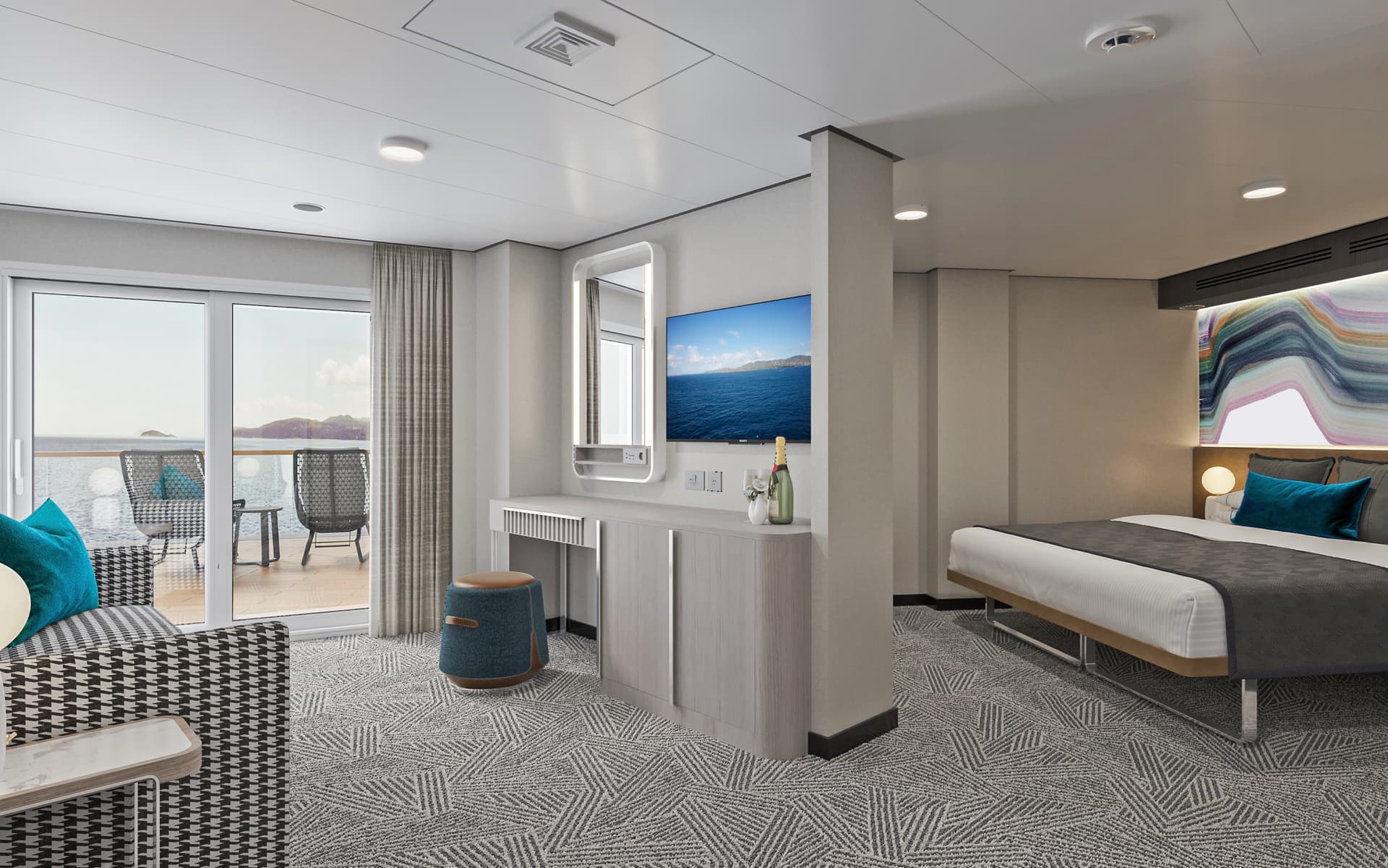 Aft-Facing Suite with Large Balcony